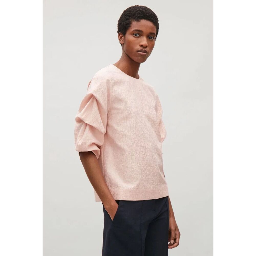 COS Draped Sleeve Top Light‎ Pink Size 6